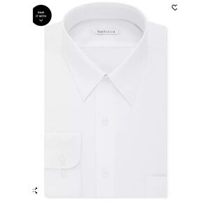 Van Heusen Wrinkle-Free Dress Shirt (BIG FIT, 22 x 34/35) – NWT, White‎